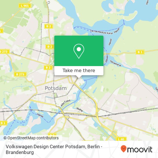 Карта Volkswagen Design Center Potsdam
