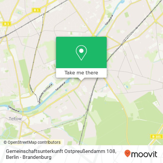 Gemeinschaftsunterkunft Ostpreußendamm 108 map