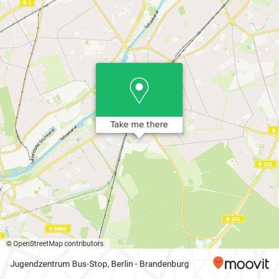 Jugendzentrum Bus-Stop map