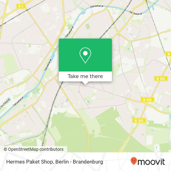 Hermes Paket Shop map