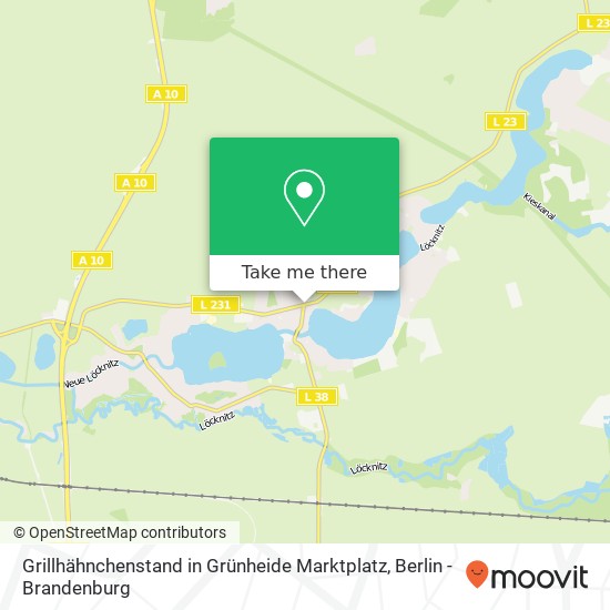 Grillhähnchenstand in Grünheide Marktplatz map