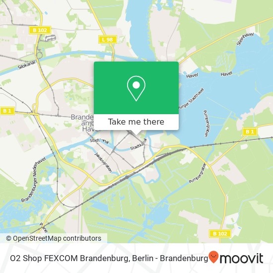 O2 Shop FEXCOM Brandenburg map