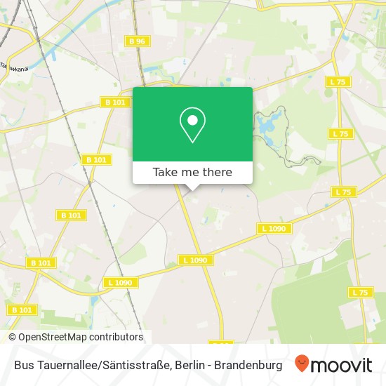 Карта Bus Tauernallee/Säntisstraße