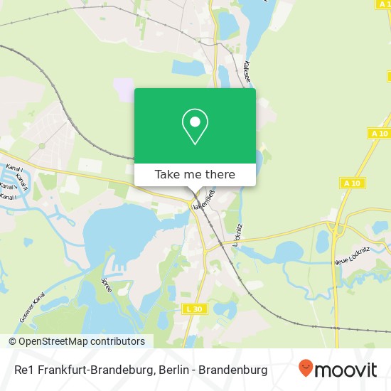 Re1 Frankfurt-Brandeburg map