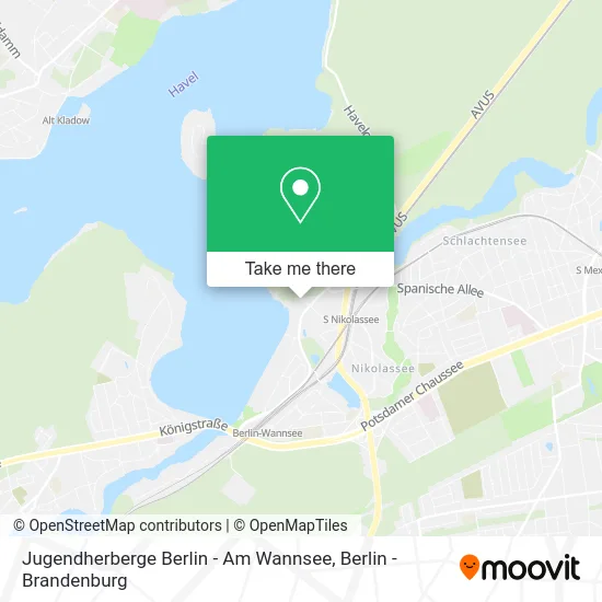Карта Jugendherberge Berlin - Am Wannsee