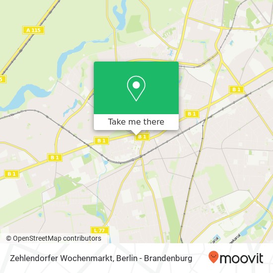 Zehlendorfer Wochenmarkt map