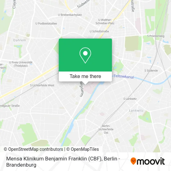 Карта Mensa Klinikum Benjamin Franklin (CBF)