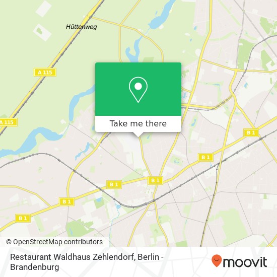 Карта Restaurant Waldhaus Zehlendorf