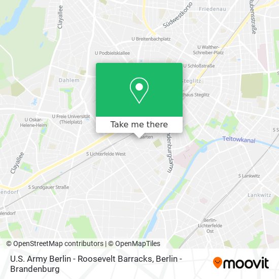 Карта U.S. Army Berlin - Roosevelt Barracks