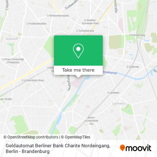 Geldautomat Berliner Bank Charite Nordeingang map