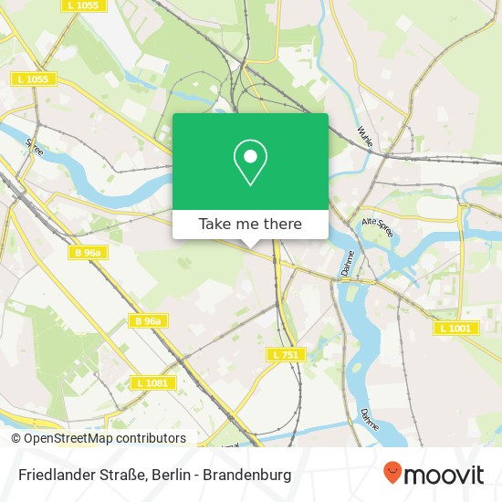 Карта Friedlander Straße