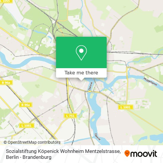 Sozialstiftung Köpenick Wohnheim Mentzelstrasse map