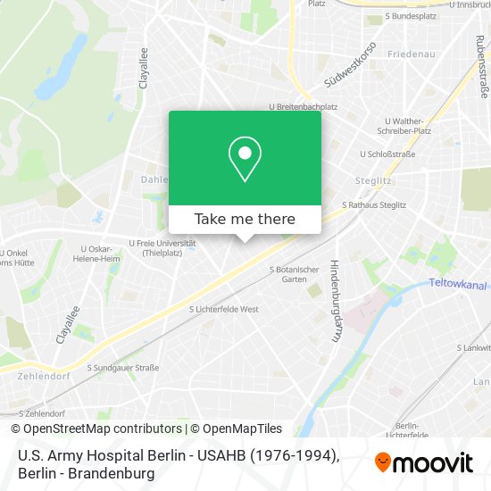 U.S. Army Hospital Berlin - USAHB (1976-1994) map