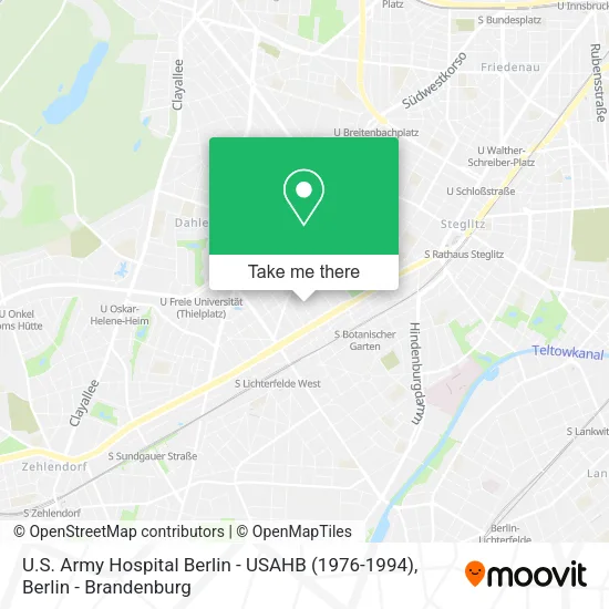 Карта U.S. Army Hospital Berlin - USAHB (1976-1994)