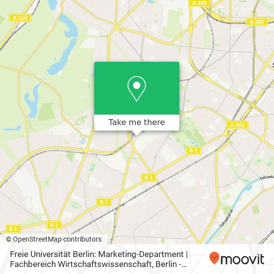Freie Universität Berlin: Marketing-Department | Fachbereich Wirtschaftswissenschaft map