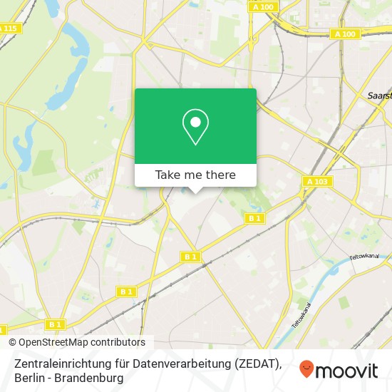 Zentraleinrichtung für Datenverarbeitung (ZEDAT) map