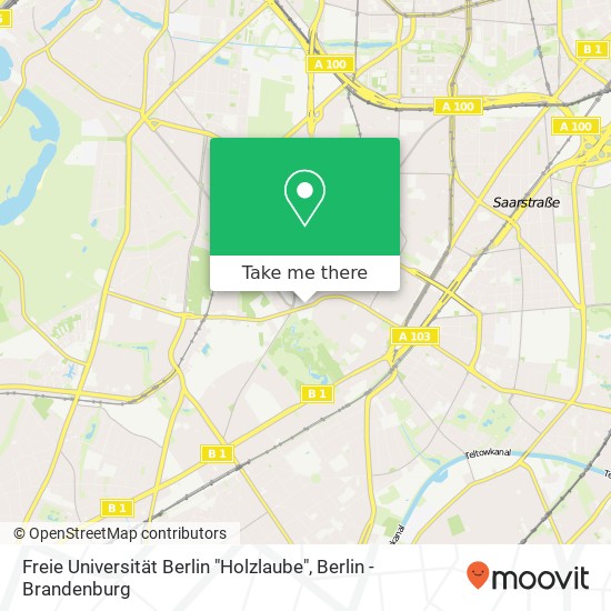 Freie Universität Berlin "Holzlaube" map