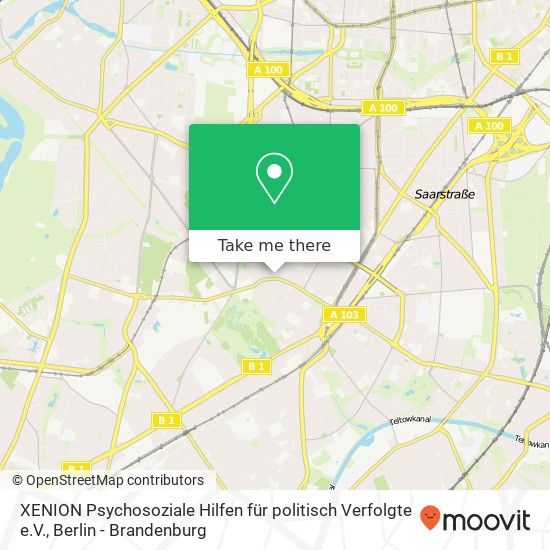 XENION Psychosoziale Hilfen für politisch Verfolgte e.V. map