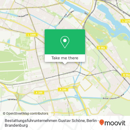 Bestattungsfuhrunternehmen Gustav Schöne map