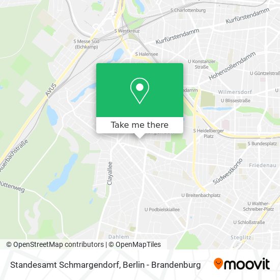 Standesamt Schmargendorf map
