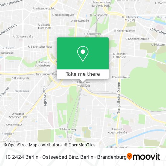 IC 2424 Berlin - Ostseebad Binz map
