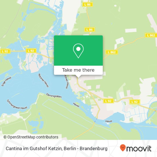 Карта Cantina im Gutshof Ketzin