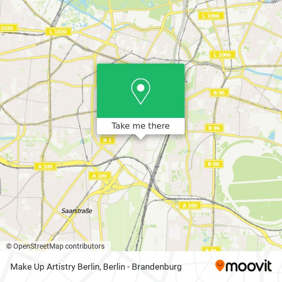 Make Up Artistry Berlin map