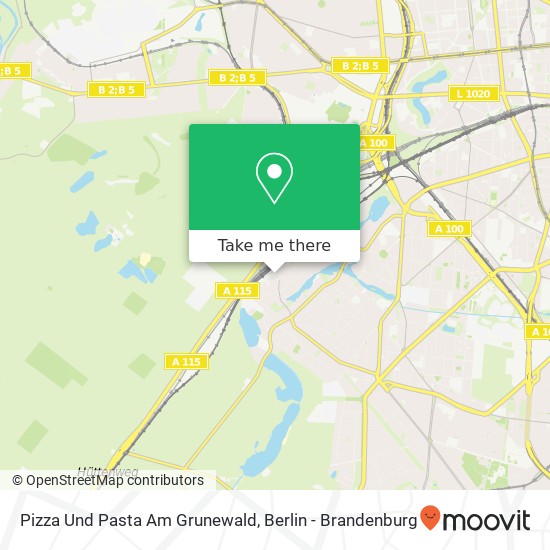 Карта Pizza Und Pasta Am Grunewald