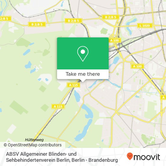 ABSV Allgemeiner Blinden- und Sehbehindertenverein Berlin map
