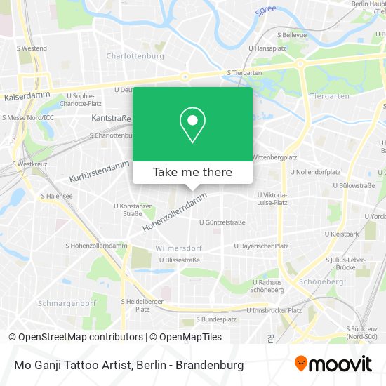 How to get to Mo Ganji Tattoo Artist in Wilmersdorf by Bus, Subway, Train  or S-Bahn?