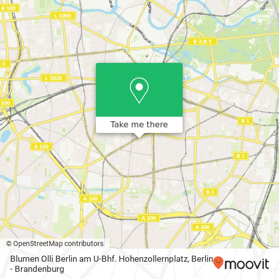 Blumen Olli Berlin am U-Bhf. Hohenzollernplatz map