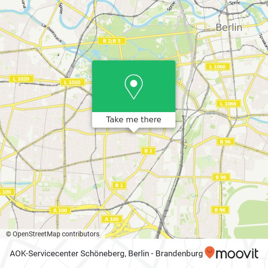 AOK-Servicecenter Schöneberg map