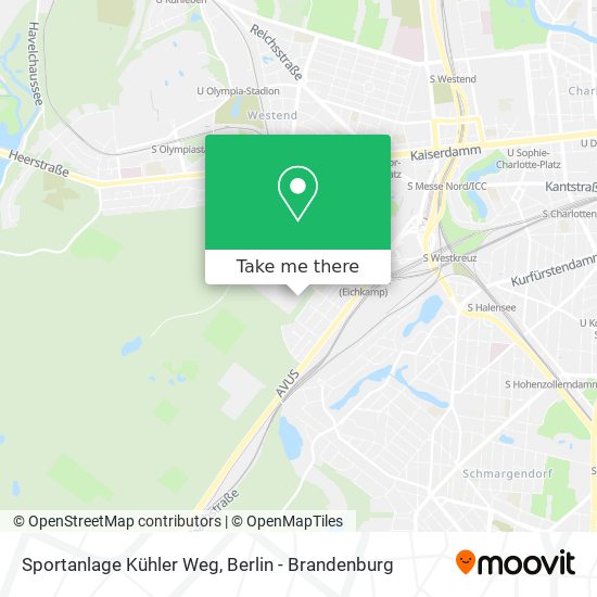 Sportanlage Kühler Weg map