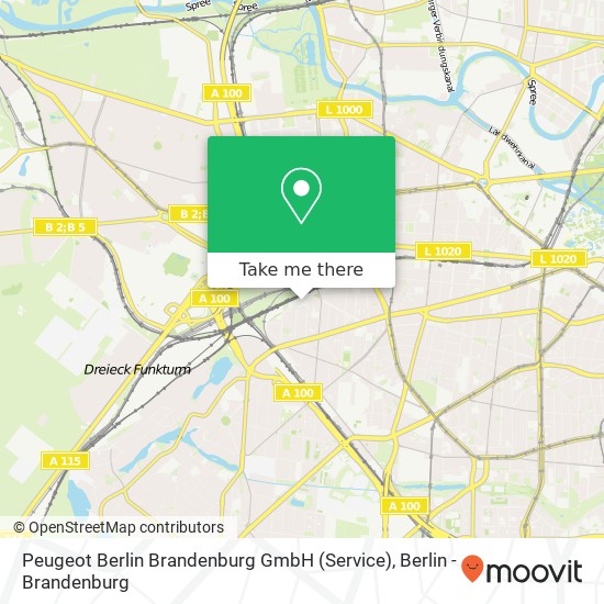 Peugeot Berlin Brandenburg GmbH (Service) map