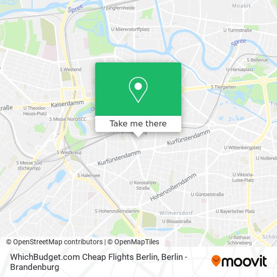 Карта WhichBudget.com Cheap Flights Berlin
