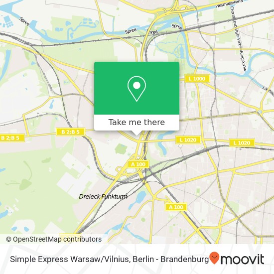 Simple Express Warsaw/Vilnius map