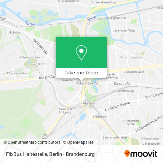 Карта FlixBus Haltestelle
