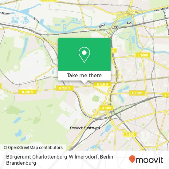 Карта Bürgeramt Charlottenburg-Wilmersdorf