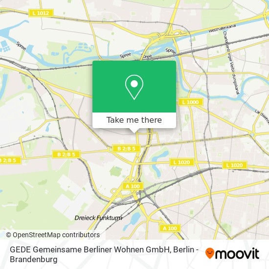 GEDE Gemeinsame Berliner Wohnen GmbH map