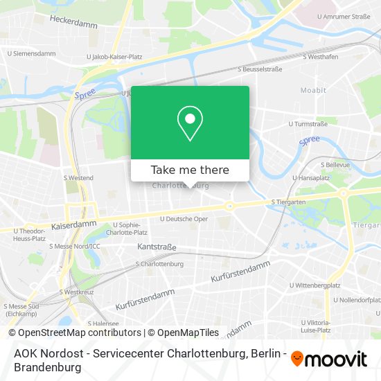AOK Nordost - Servicecenter Charlottenburg map