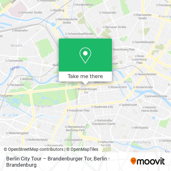 Карта Berlin City Tour – Brandenburger Tor