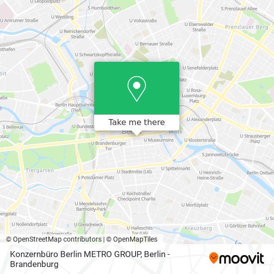 Карта Konzernbüro Berlin METRO GROUP