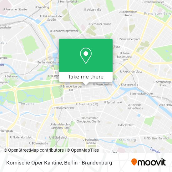 Карта Komische Oper Kantine