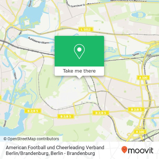 American Football und Cheerleading Verband Berlin / Brandenburg map