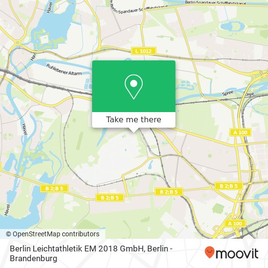 Berlin Leichtathletik EM 2018 GmbH map