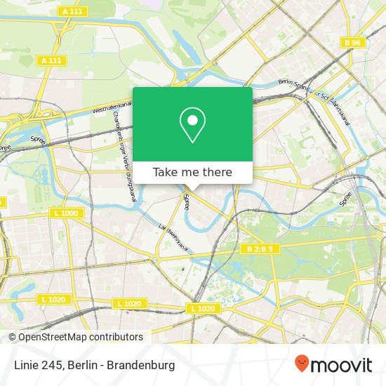 Linie 245 map