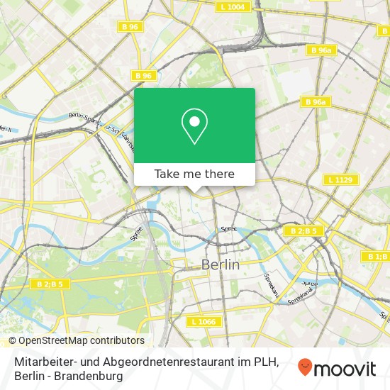 Карта Mitarbeiter- und Abgeordnetenrestaurant im PLH