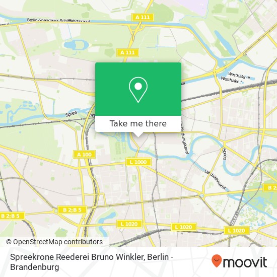 Spreekrone Reederei Bruno Winkler map