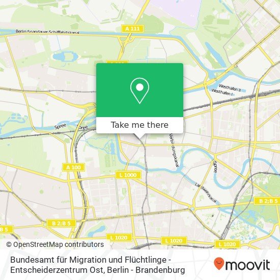 Bundesamt für Migration und Flüchtlinge - Entscheiderzentrum Ost map