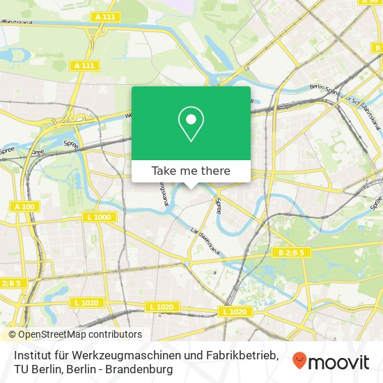 Карта Institut für Werkzeugmaschinen und Fabrikbetrieb, TU Berlin